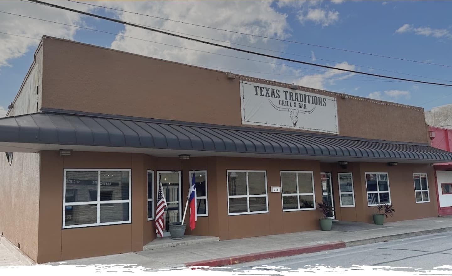 Texas Traditions Grill & Bar storefront in Port Lavaca, Texas